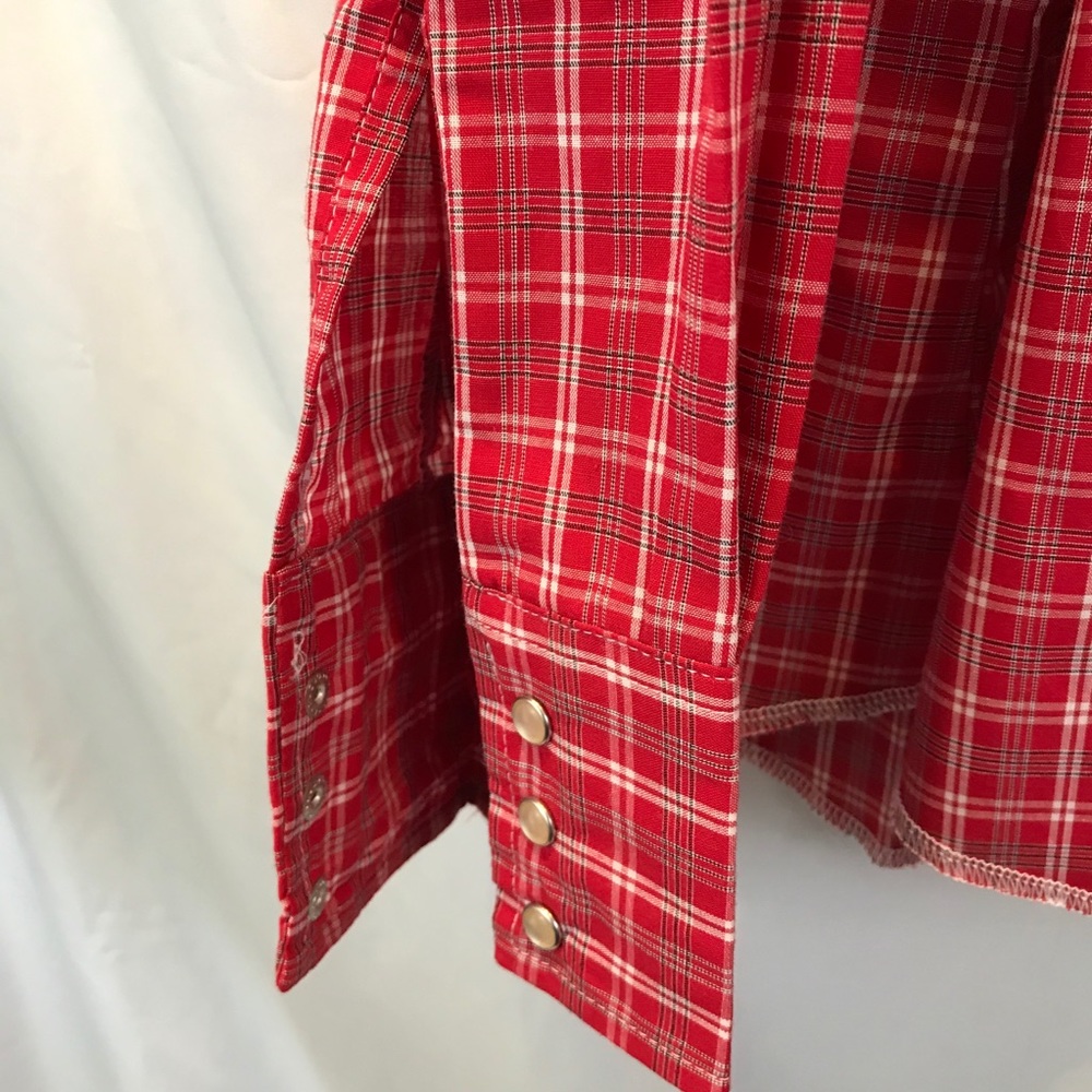 🇺🇸ALS🇺🇸 NWT XL Red Wrangler Western Shirt - Picture 7 of 12